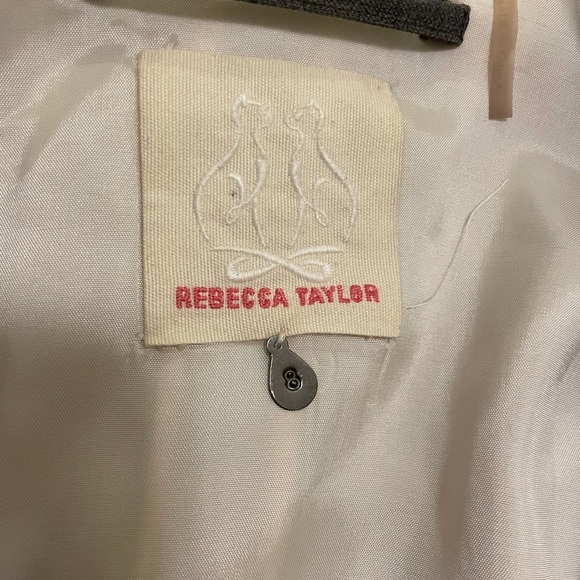 Rebecca Taylor gray ruffled blazer size 8 - Picture 2 of 5